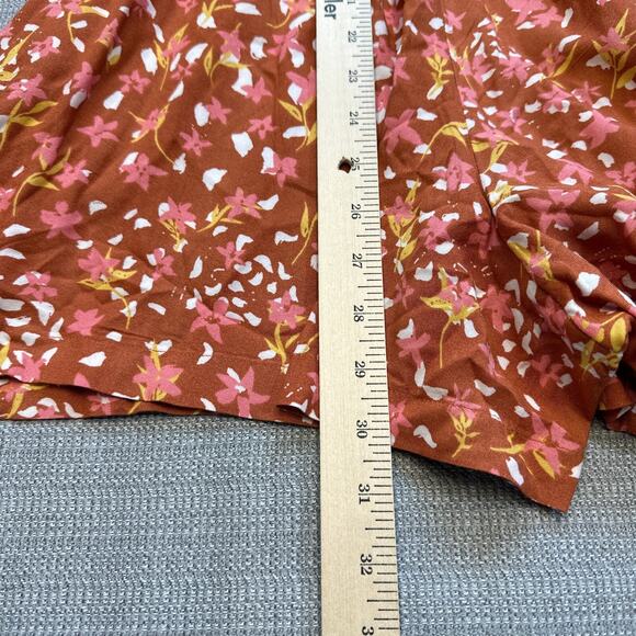 ROXY Floral Romper size Small Rust Pink Floral Festival‎ Beach Fairycore Flowy - Picture 8 of 10